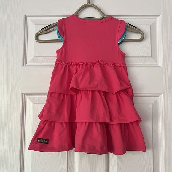 Matilda Jane Clothing | Pink & Turquoise Tiered Ruffle Have Your Cake Cap-Sleeve - Picture 10 of 10